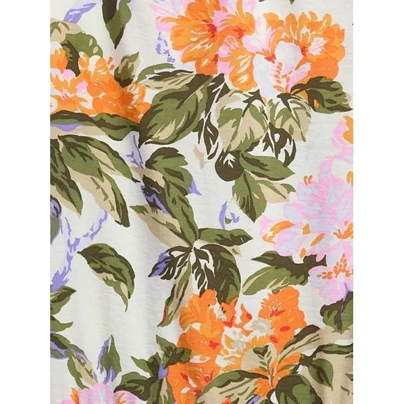 GAP Women's Size Large Tie Front Tiered Maxi Dress Floral Print MSRP $128 NWT - Picture 4 of 4